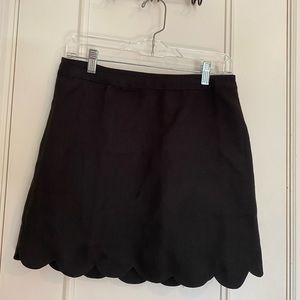 Very J black scallop hem skirt